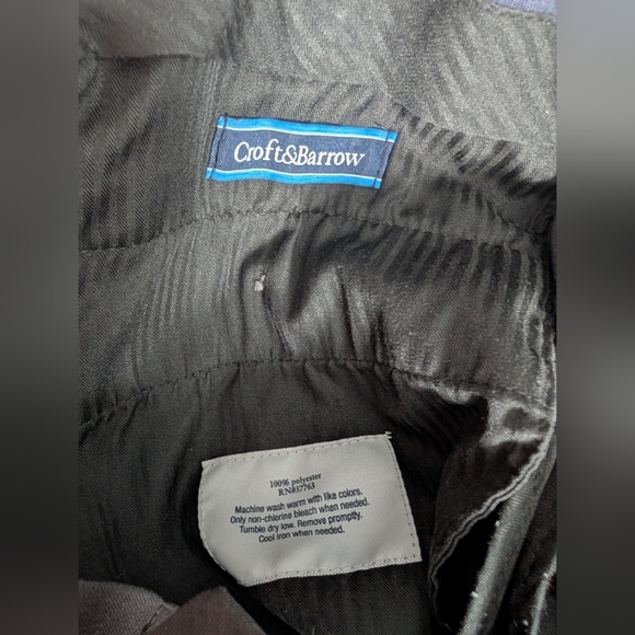 Croft & Barrow Men's Charcoal Dress Pants Size 34x30 (EUC) - Picture 9 of 13